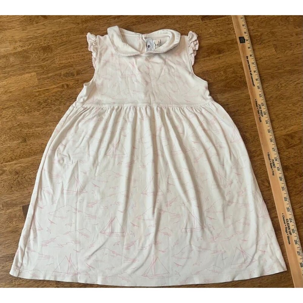 Nantucket Kids Pink Sailboat Pima Cotton Dress – Size 8